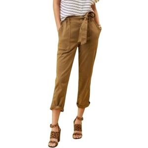 CABI | Women’s Cumin High Rise Belted Cropped Discovery Trouser Pants size 4